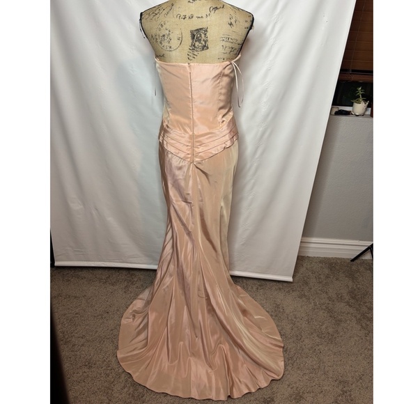 Carmen Marc Valvo Party Dress Evening Gown Mermaid Pink Women’s 8 - Picture 6 of 13